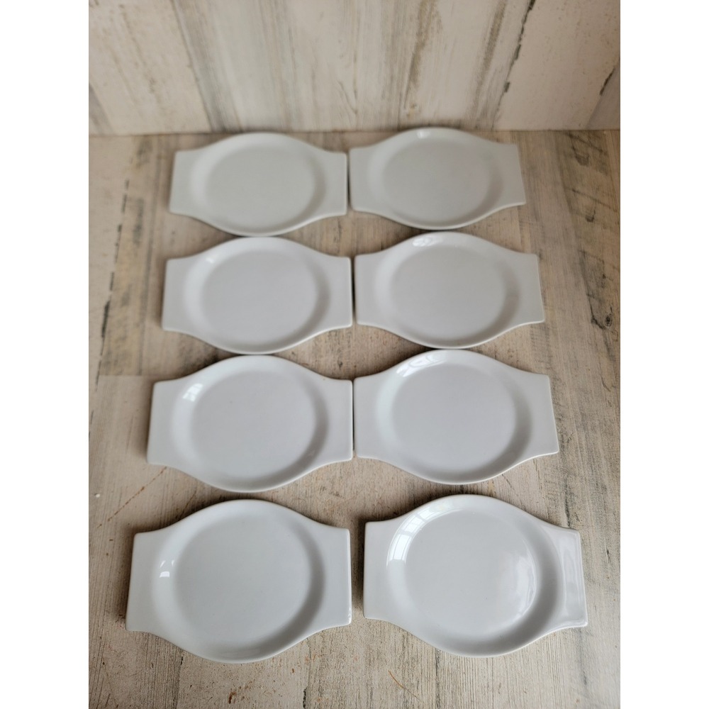 Crate Barrel white small porcelain under bowl plate oblong set‎ kitchen